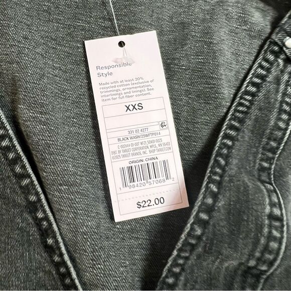 Wild Fable Black Denim Vest XXS - Picture 7 of 7